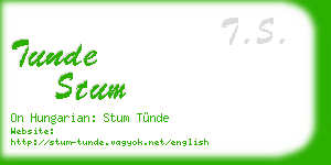 tunde stum business card