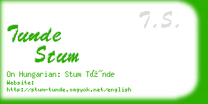 tunde stum business card